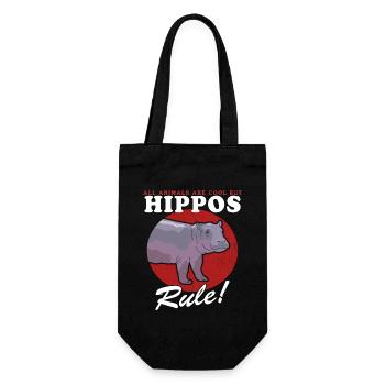 Hippos Baby Hippo Hippo Gift - Gift Bag for Bottles - black - Front
