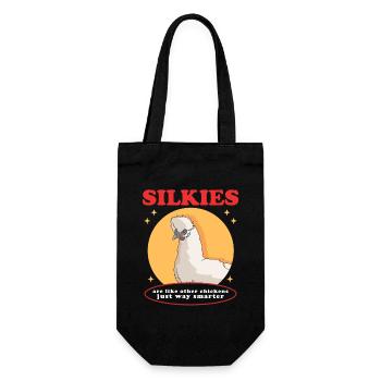 Silk Chicken Silkie Chickens Silk Chickens Cadeau - Sac à bouteille - noir - Devant
