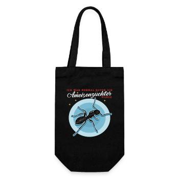 Ameisen Ameise Ameisenfarm Formicarium Geschenk - Geschenkbeutel für Flaschen - Schwarz - Vorne