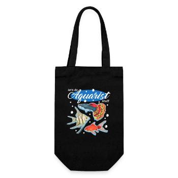 Aquarium Aquaristics Aquarist Ornamental Fish Gift - Gift Bag for Bottles - black - Front