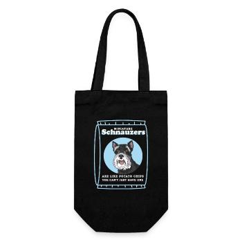 Zwergschnauzer Besitzer | Schnauzer Hund Geschenk - Geschenkbeutel für Flaschen - Schwarz - Vorne