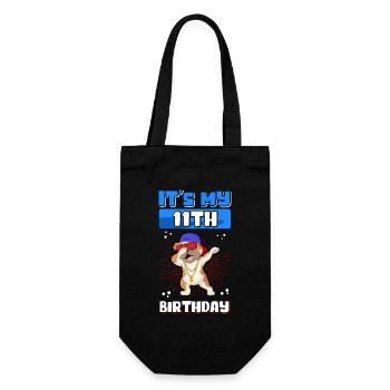 11. Geburtstag Geschenkidee 11 Jahre Geschenk - Geschenkbeutel für Flaschen - Schwarz - Vorne