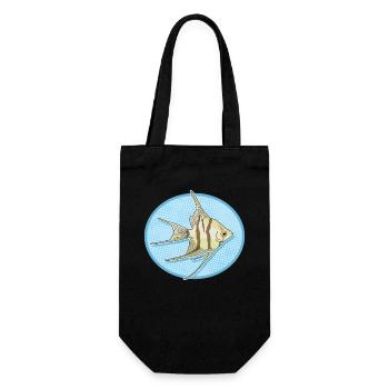 Aquarium Kaiserfisch Aquarianer Geschenk - Geschenkbeutel für Flaschen - Schwarz - Vorne