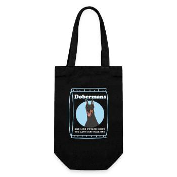 Chiens Doberman | Cadeau du propriétaire de chien - Sac à bouteille - noir - Devant
