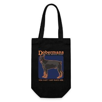 Doberman Dog Dog Propriétaire Cadeau - Sac à bouteille - noir - Devant