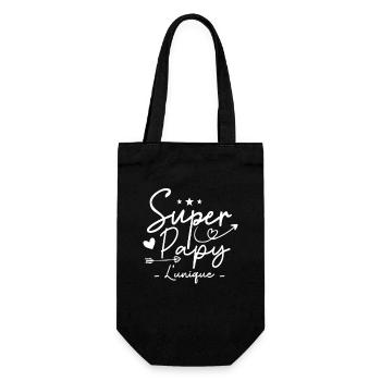 Papy Super Papy Humour Papy Cadeau - Sac à bouteille - noir - Devant