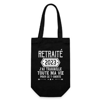 Retraité 2023 Humour Retraite Cadeau Pour Retraité - Sac à bouteille - noir - Devant