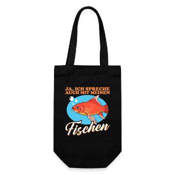 Aquarium Aquaristik Zierfisch Aquarianer Geschenk - Geschenkbeutel für Flaschen - Schwarz - Vorne
