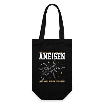 Ameisen Ameisenfarm Ameise Formicarium Geschenk - Geschenkbeutel für Flaschen - Schwarz - Vorne