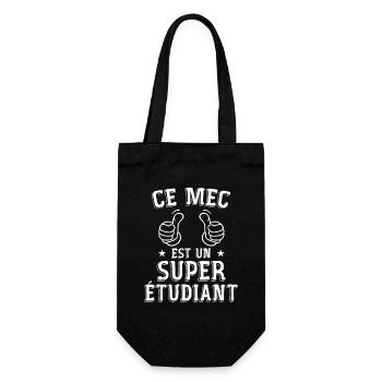 Ce mec est un super étudiant cadeau étudiant - Sac à bouteille - noir - Devant