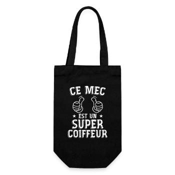 Ce mec est un super coiffeur cadeau coiffeur - Sac à bouteille - noir - Devant