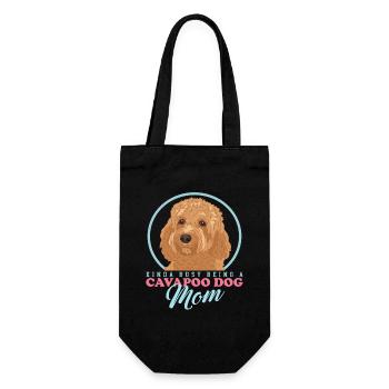 Cavapoo Mom Dog Dog Owner Cavoodle Gift - Gift Bag for Bottles - black - Front
