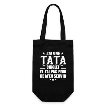 J'ai Une Tata Cinglée - Sac à bouteille - noir - Devant