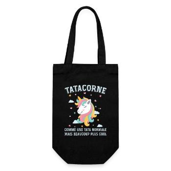 Tatacorne Tata Licorne Humour cadeau - Sac à bouteille - noir - Devant