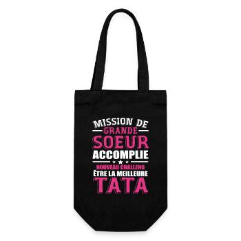 Mission De Grande Soeur Accomplie Nouveau Challeng - Sac à bouteille - noir - Devant