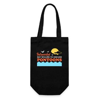 Ponton Pontoon Bateau Capitaine Cadeau - Sac à bouteille - noir - Devant