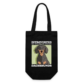 Dachshund Dachshund Dogs Teckel Dog Gift - Gift Bag for Bottles - black - Front