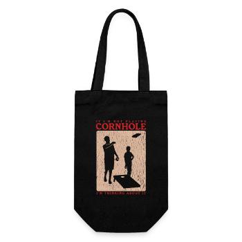 Joueur de cornhole | Blind Hole Bean Bag Cadeau - Sac à bouteille - noir - Devant
