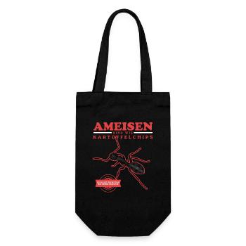Ameisen Ameisenfarm Ameise Formicarium Geschenk - Geschenkbeutel für Flaschen - Schwarz - Vorne