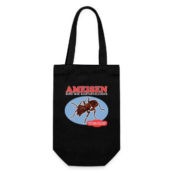 Ameisen Ameisenfarm | Ameise Formicarium Geschenk - Geschenkbeutel für Flaschen - Schwarz - Vorne