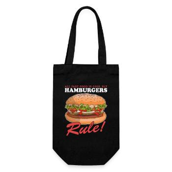 Hamburger Fast Food Burger Fast Food Gift - Gift Bag for Bottles - black - Front