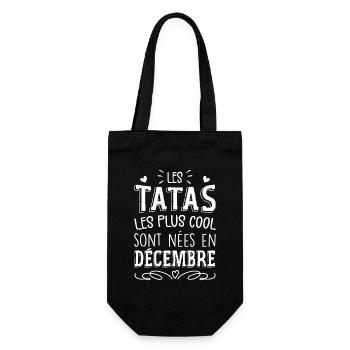 Anniversaire Tante Tata Décembre Cadeau - Sac à bouteille - noir - Devant