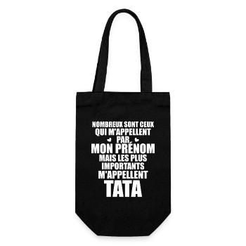 Les plus importants m'appellent Tata - Prénom Tata - Sac à bouteille - noir - Devant