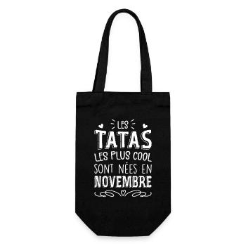 Anniversaire Tante Tata Novembre Cadeau - Sac à bouteille - noir - Devant