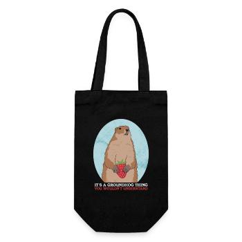 Marmots Mankai | Groundhog Munggen Gift - Gift Bag for Bottles - black - Front