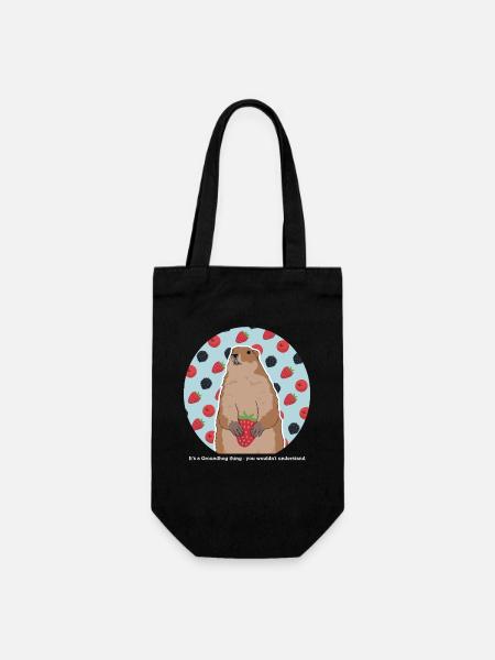 Marmottes Mankai Munggen marmotte cadeau - Sac à bouteille - noir
