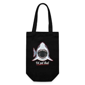 Haie Haifische Weißer Hai Haifisch Geschenk - Geschenkbeutel für Flaschen - Schwarz - Vorne