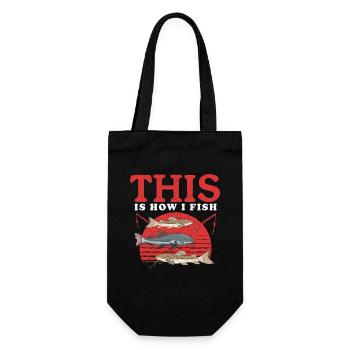 Angler Catfish Fishing Fishing Gift - Gift Bag for Bottles - black - Front