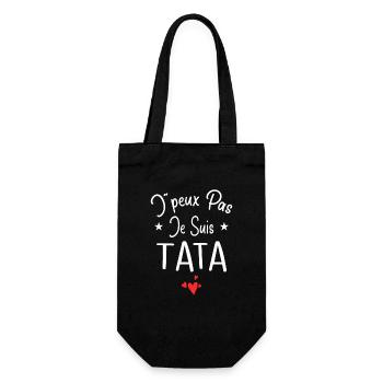Tante / Tata / Marraine / Oncle / Nourrice / Bébé - Sac à bouteille - noir - Devant