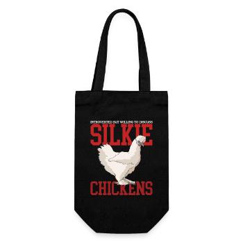 Silk Chicken Silkie Chicken Silk Chickens Cadeau - Sac à bouteille - noir - Devant