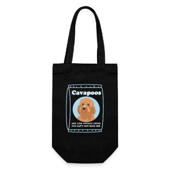 Cavapoo Dog | Cavoodle Dog Owner Gift - Gift Bag for Bottles - black - Front