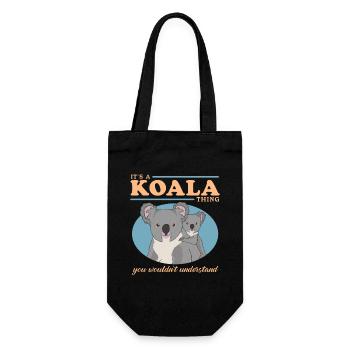 Koala Koala Ours | Koala Koala Bear Cadeau - Sac à bouteille - noir - Devant