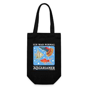 Aquarium Aquarist Aquaristics Ornamental Fish Gift - Gift Bag for Bottles - black - Front