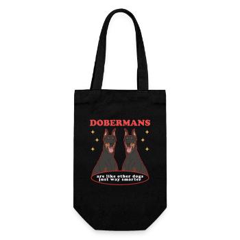 Chiens Doberman | Cadeau du propriétaire de chien - Sac à bouteille - noir - Devant