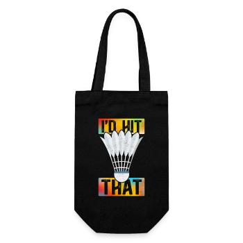 Badminton Badminton Player Gift - Gift Bag for Bottles - black - Front