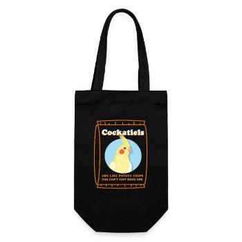 Cockatiels Bird Owner Bird Gift - Gift Bag for Bottles - black - Front