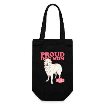 Pyrenean Mountain Dog Mom | Dog Owner Gift - Gift Bag for Bottles - black - Front