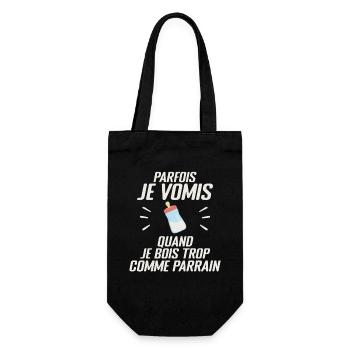 Parfois Je Vomis Comme Parrain Auand Je Bois Trop - Sac à bouteille - noir - Devant
