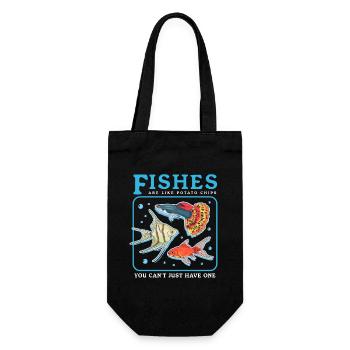 Aquarium Aquaristics Aquarist Ornamental Fish Gift - Gift Bag for Bottles - black - Front