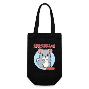 Chinchilla Besitzer Chinchillas Geschenk - Geschenkbeutel für Flaschen - Schwarz - Vorne