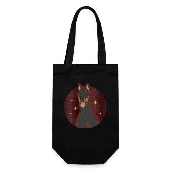 Doberman Dog Owner Dog Gift - Gift Bag for Bottles - black - Front