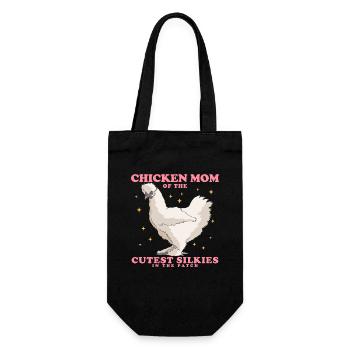 Silk Chicken Mom Silkie Silk Chickens Chicken Gift - Gift Bag for Bottles - black - Front