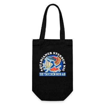 Aquarium Aquaristik Aquarianer Zierfisch Geschenk - Geschenkbeutel für Flaschen - Schwarz - Vorne