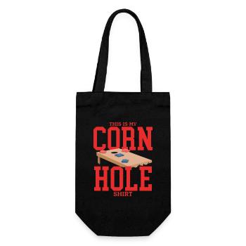 Cornhole Player Blind Hole Bean Bag Cadeau - Sac à bouteille - noir - Devant