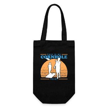 Joueur de cornhole | Blind Hole Bean Bag Cadeau - Sac à bouteille - noir - Devant