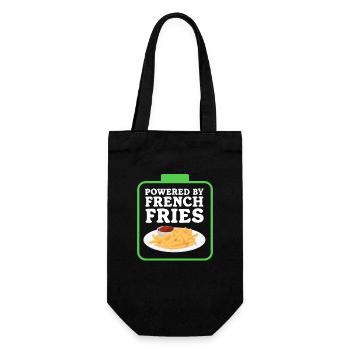 Frites restauration rapide frites restauration rapide cadeau - Sac à bouteille - noir - Devant